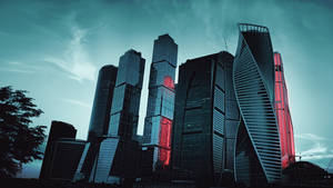 Moscow Russia Filtered Cityscape Wallpaper
