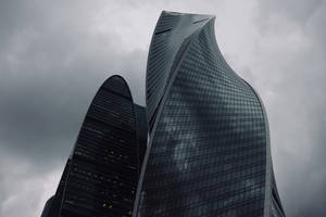 Moscow Skyscraper Evolution Tower Silhouette Wallpaper
