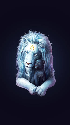 Mother And Baby Lion Cool 3d Wallpaper
