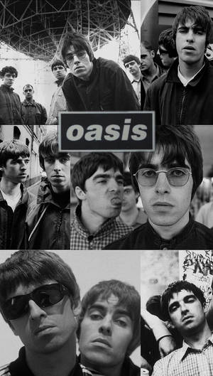 Oasis Band Collage Wallpaper