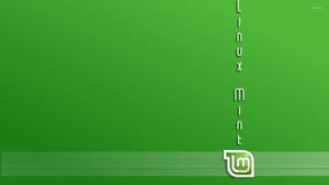 Operating System Vertical Linux Mint With Logo Wallpaper