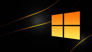 Orange Windows Logo Computer Lock Screen Wallpaper