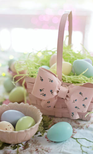 Pastel Easter Baskets Iphone Picture Wallpaper