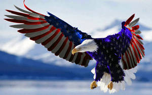 Photoshopped Patriotic Eagle Wallpaper