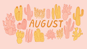 Pink Cactus August Wallpaper