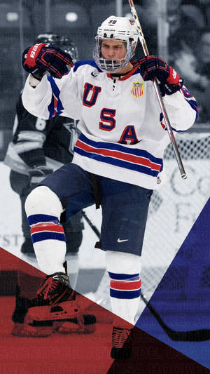 Proud Usa Hockey Team Member Wallpaper
