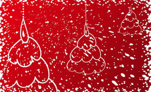 Red Christmas Snow Wallpaper