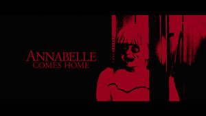 Red Minimalist Annabelle Poster Wallpaper