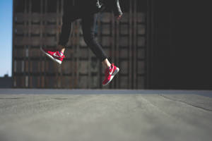 Red Nike Shoes Wallpaper