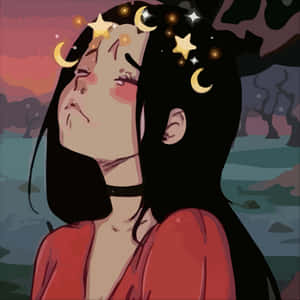 Retro Anime Crying Girl Wallpaper