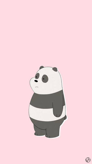 Sad Panda Bear Cartoon Phone Wallpaper