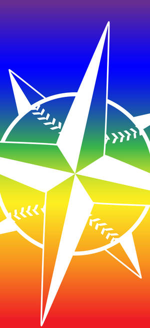 Seattle Mariners Rainbow Logo Wallpaper