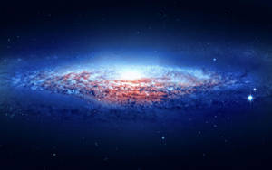 Spiral Blue Galaxy Wallpaper