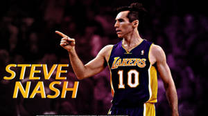 Steve Nash In Action For The Los Angeles Lakers Wallpaper