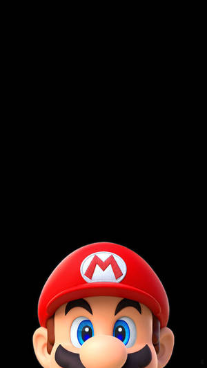 Super Mario On Black Background Wallpaper