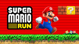 Super Mario Run On Red Background Wallpaper