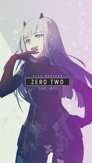 Zero Two With Armored Gear Phone Wallpaper