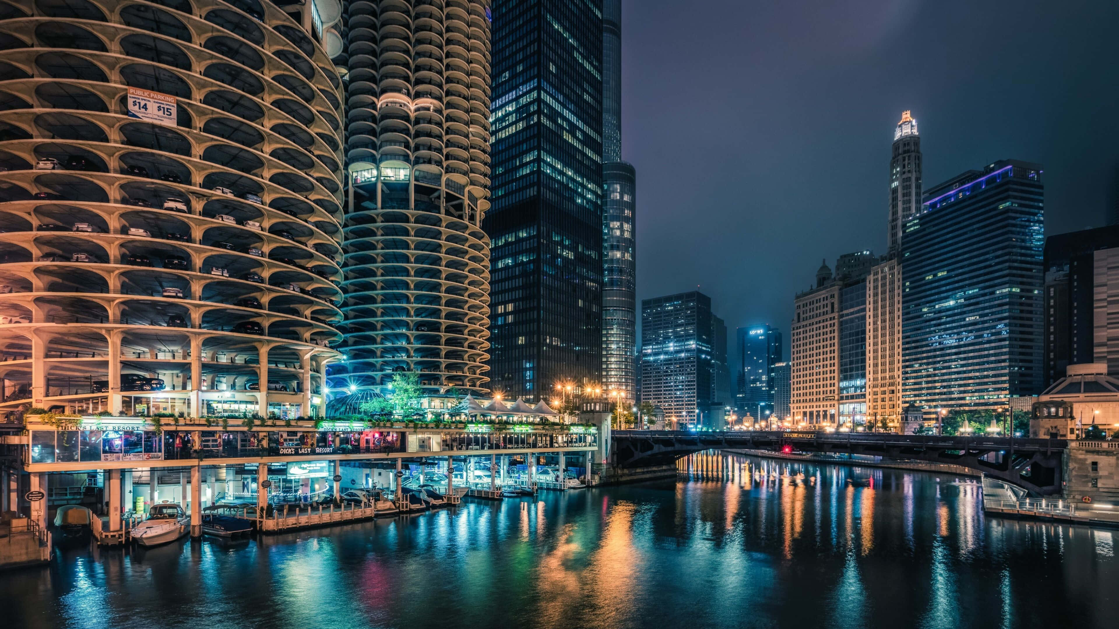 4k Ultra Hd Chicago Neon Lights