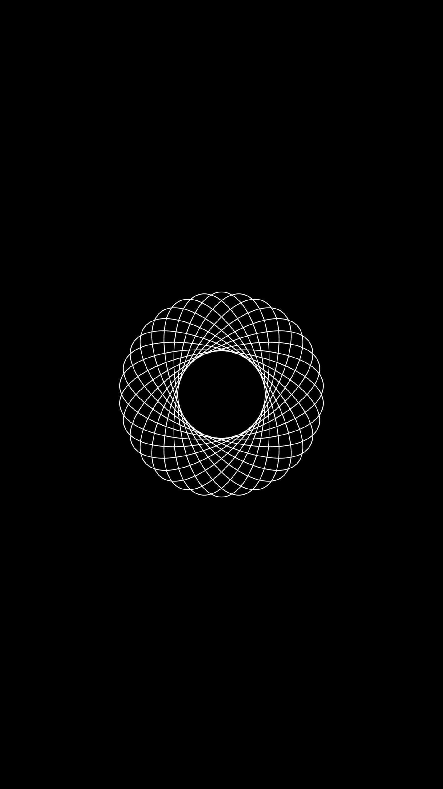 A Black Background With A Circle On It