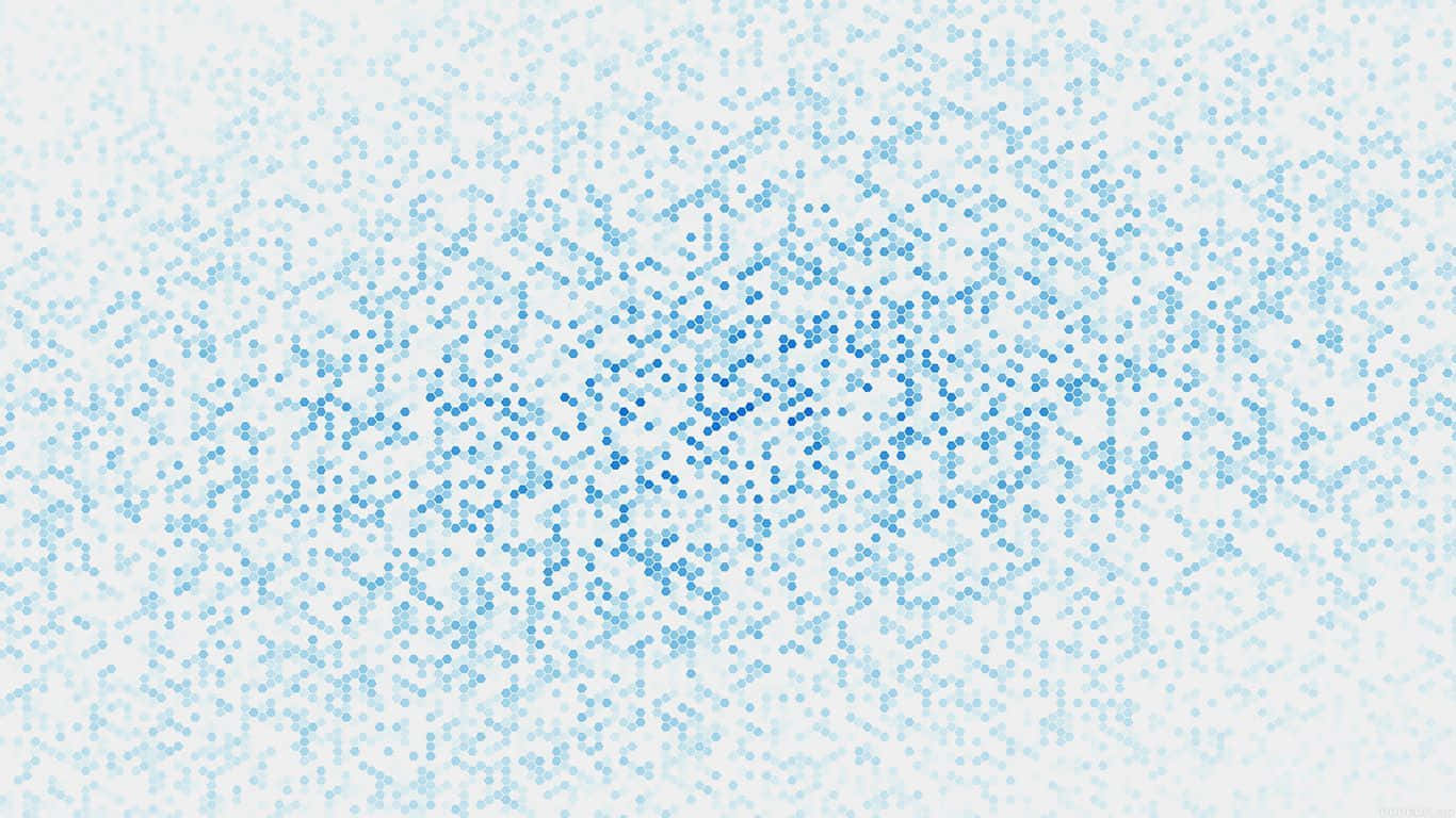 A Blue And White Drawing With Dots On It