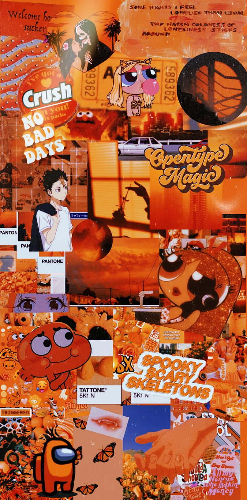 A Collage Of Various Images Of Cartoon Characters