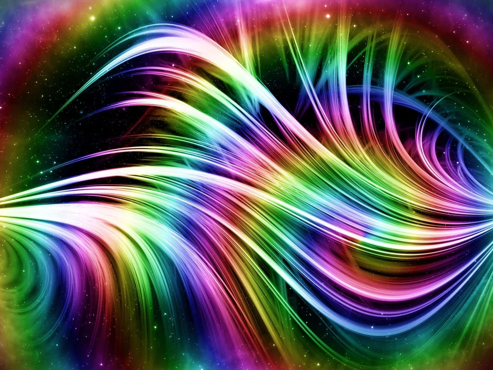 A Colorful Abstract Background With A Rainbow Wave