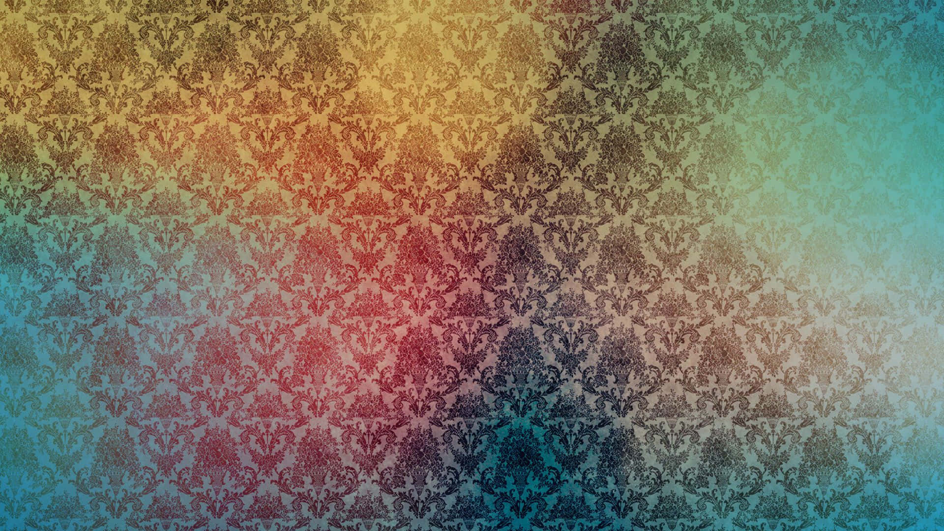 A Colorful Wallpaper With A Pattern