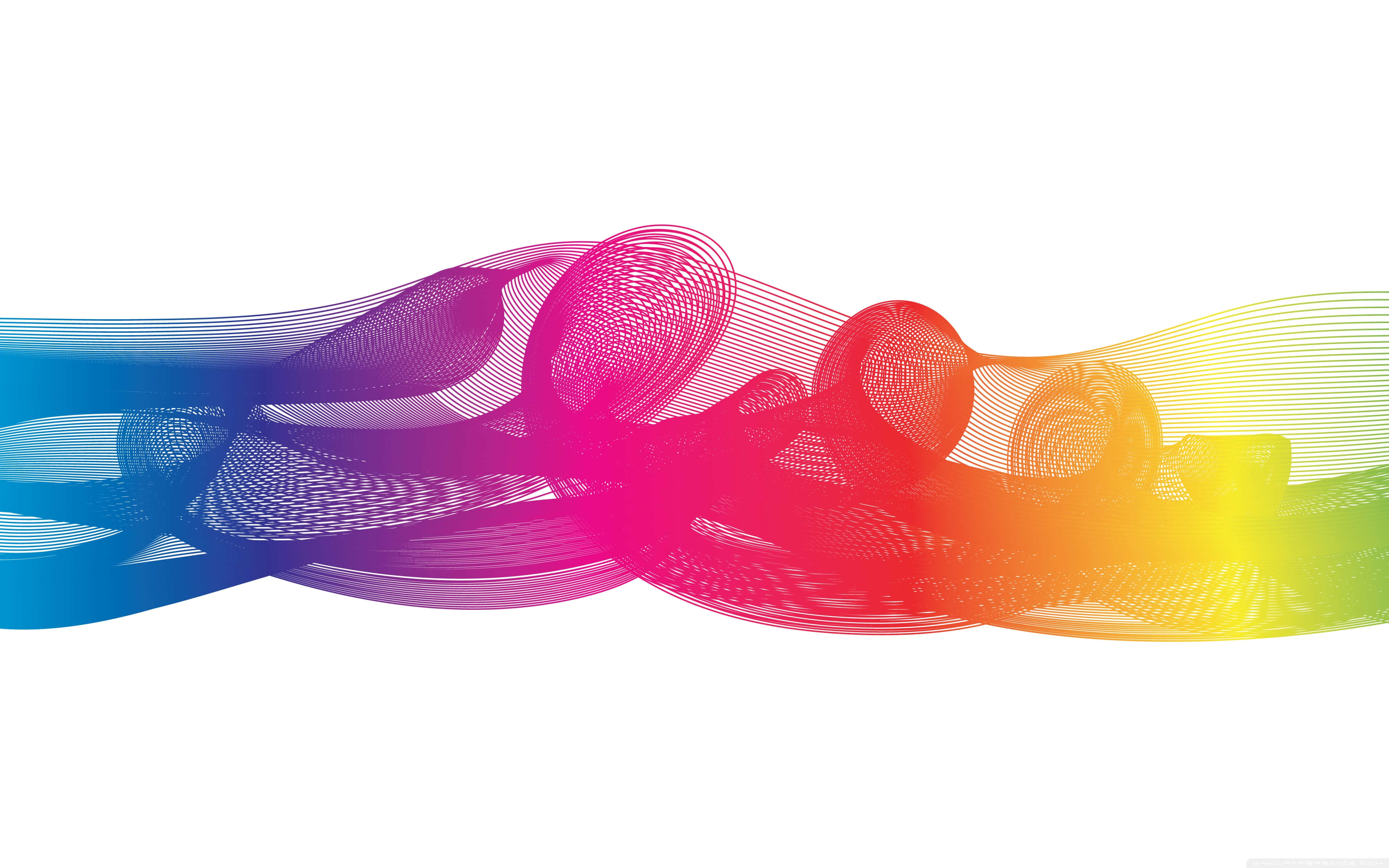 A Colorful Wave Of Color On A White Background
