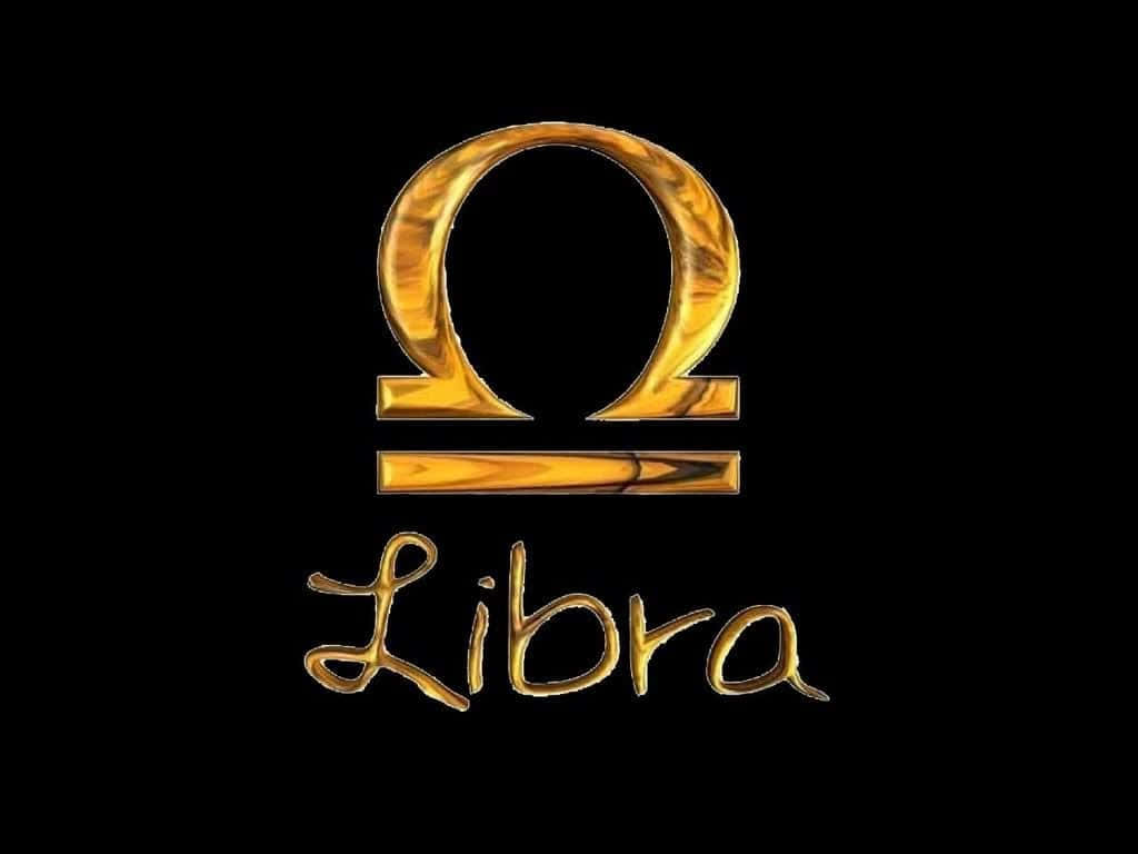 A Cute Libra Symbol With Colorful Light And Stars