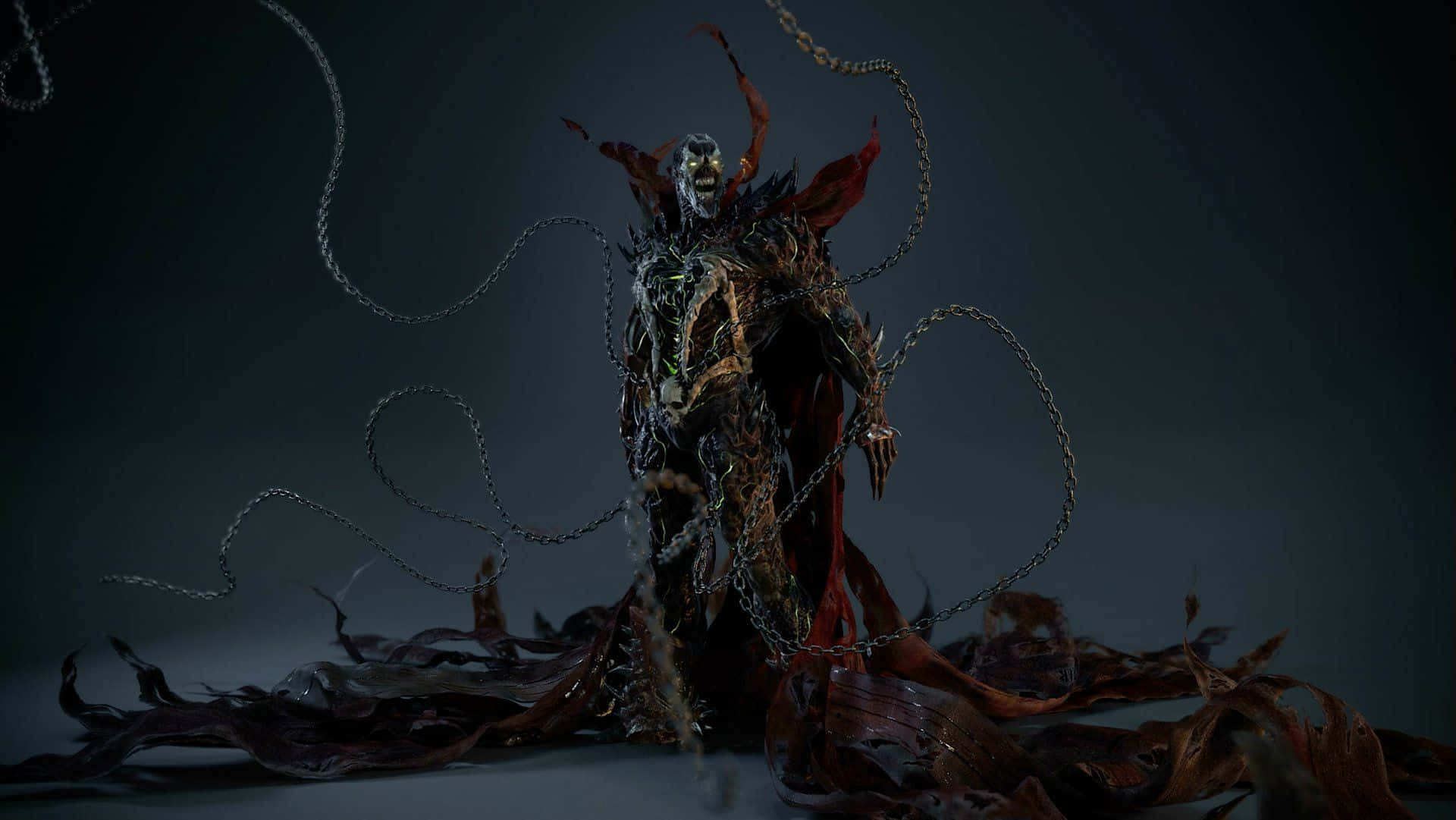 A Dark Creature With A Chain Around His Neck