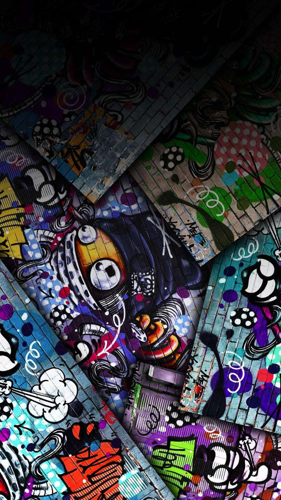 A Group Of Skateboards With Different Graffiti Designs