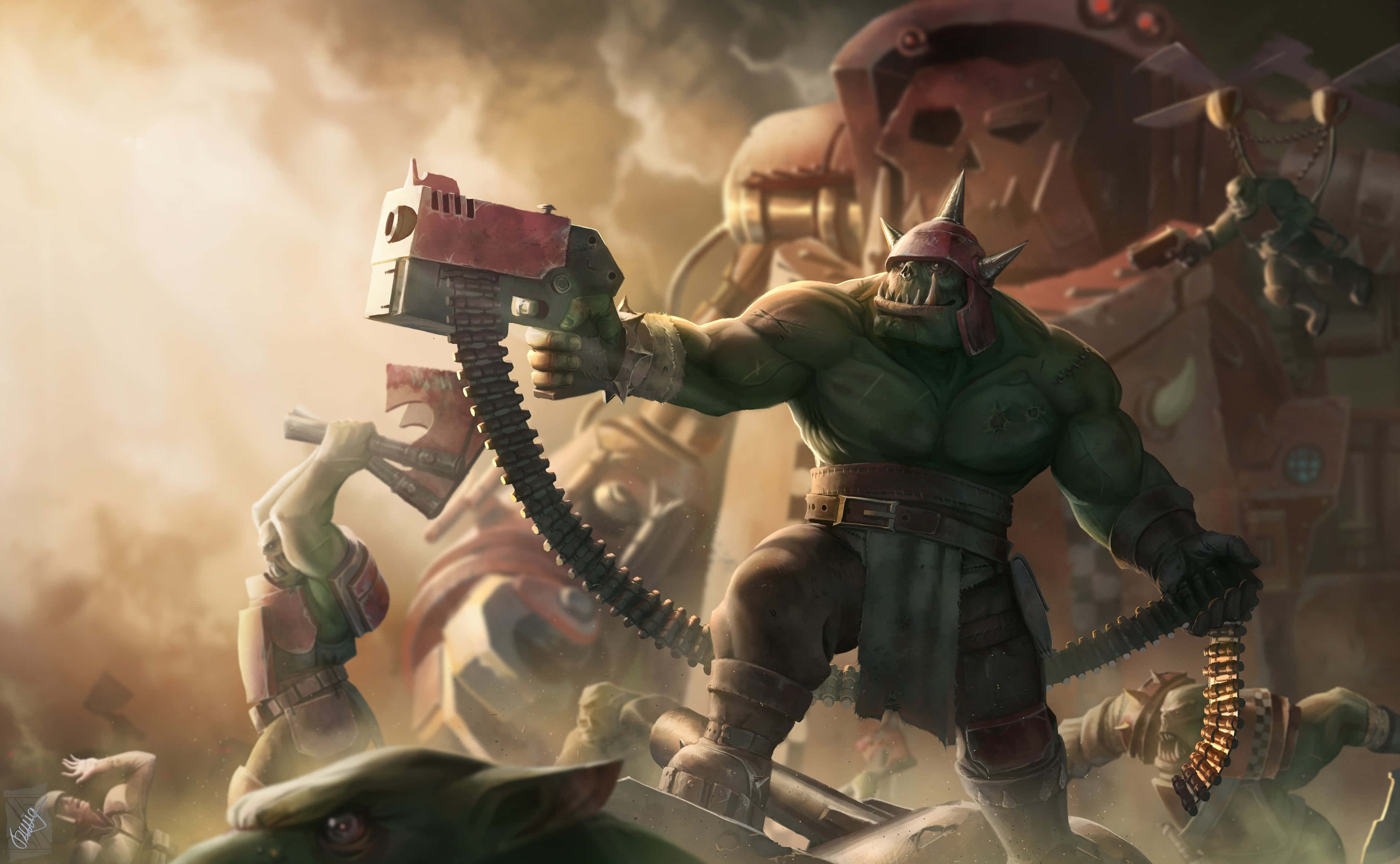 A Man With A Gun Is Holding A Gun