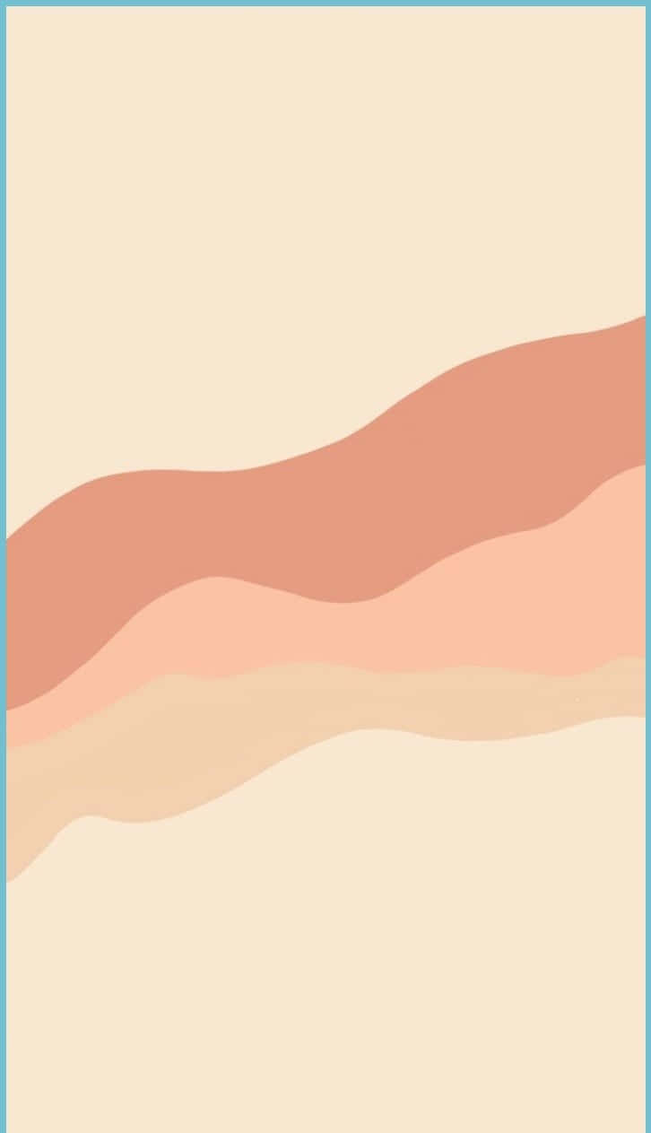 A Pink And Beige Wavy Line