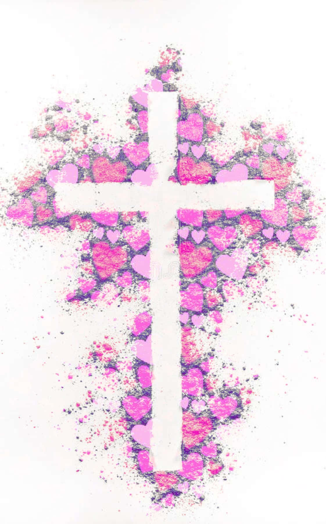 A Pink Cross Symbolizing Peace And Tranquility