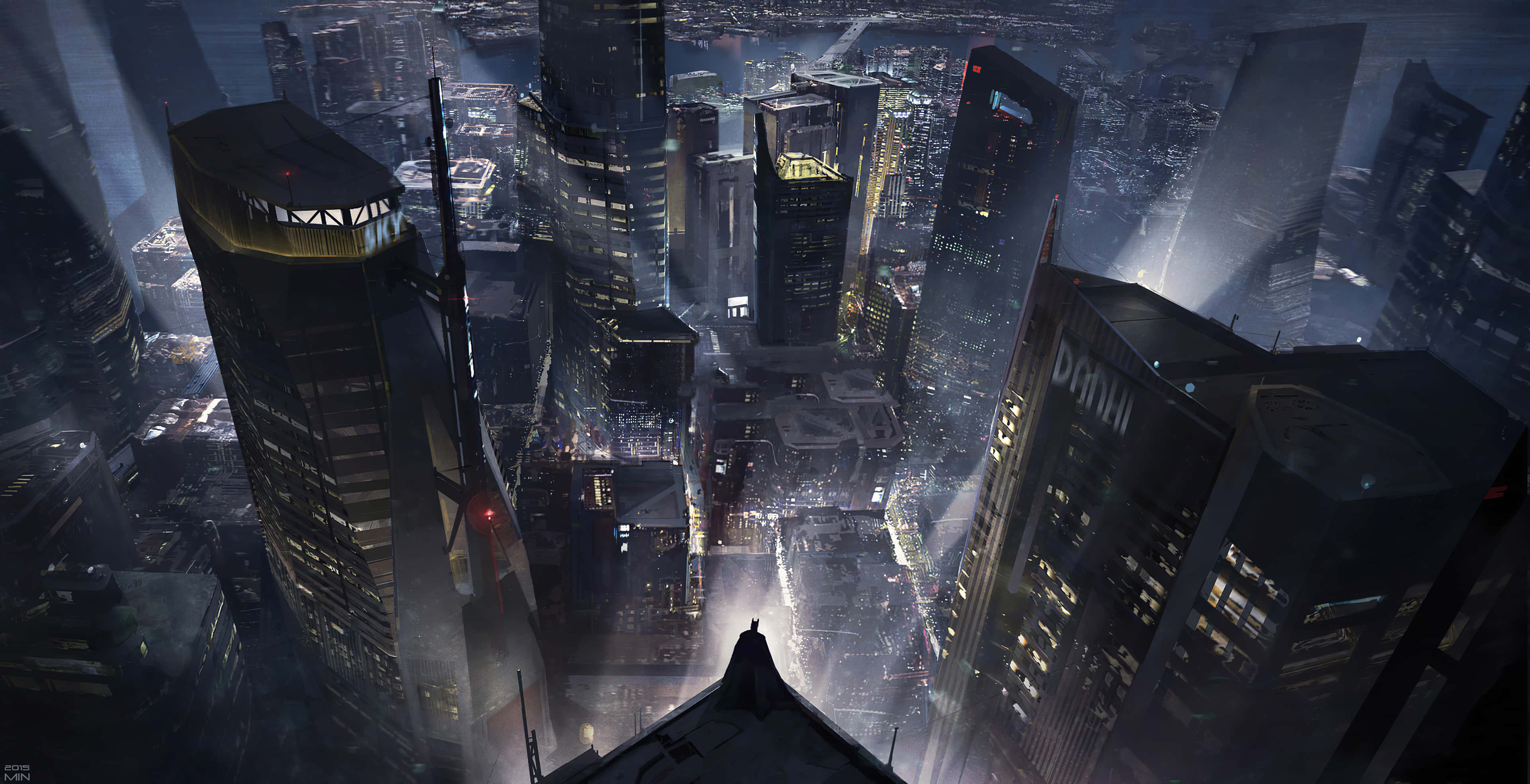 A View From Above Of The Iconic Gotham City