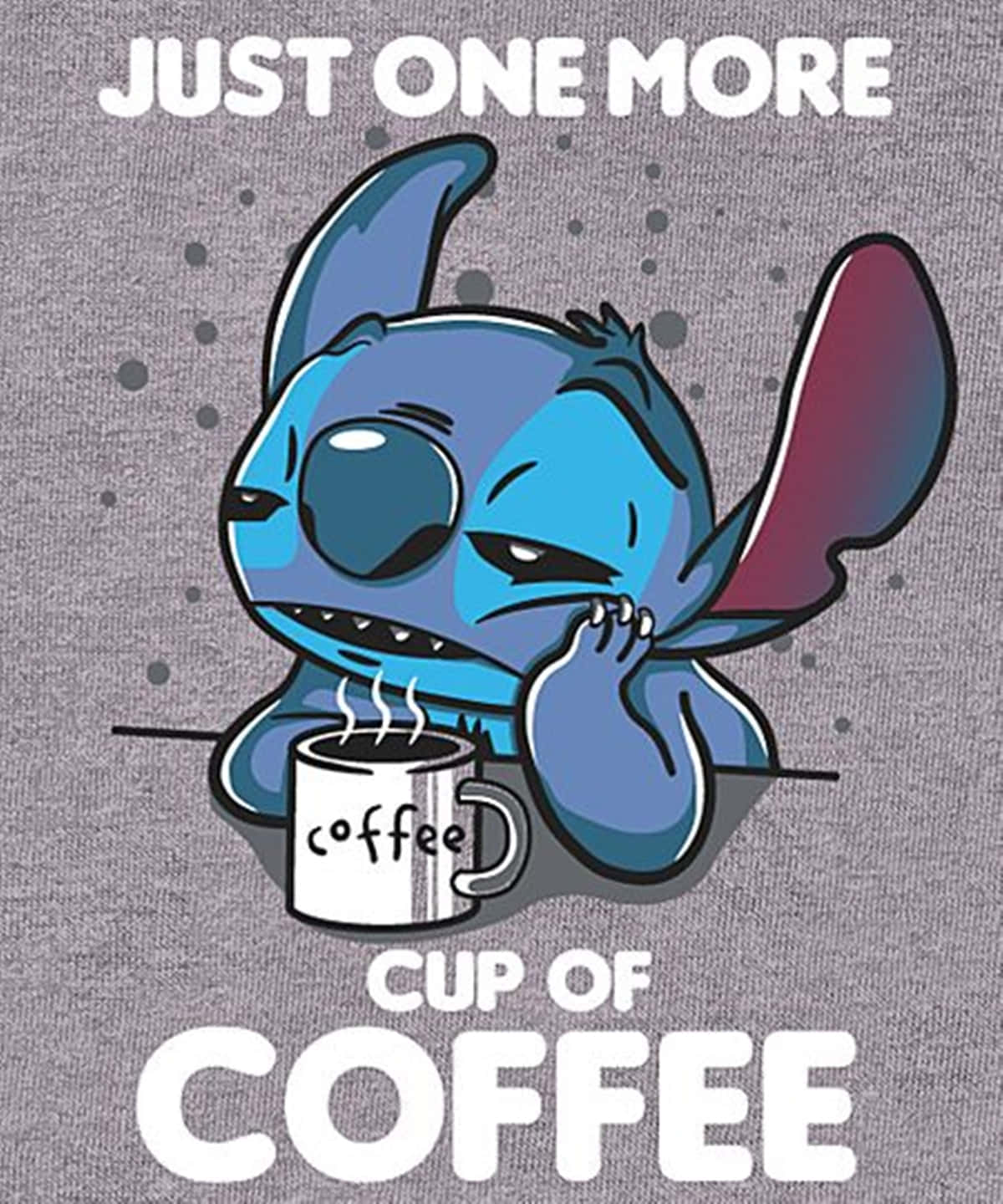 Adorable Stitch Having Coffee