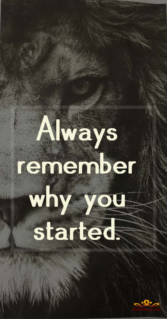 Always Remember Why You Started