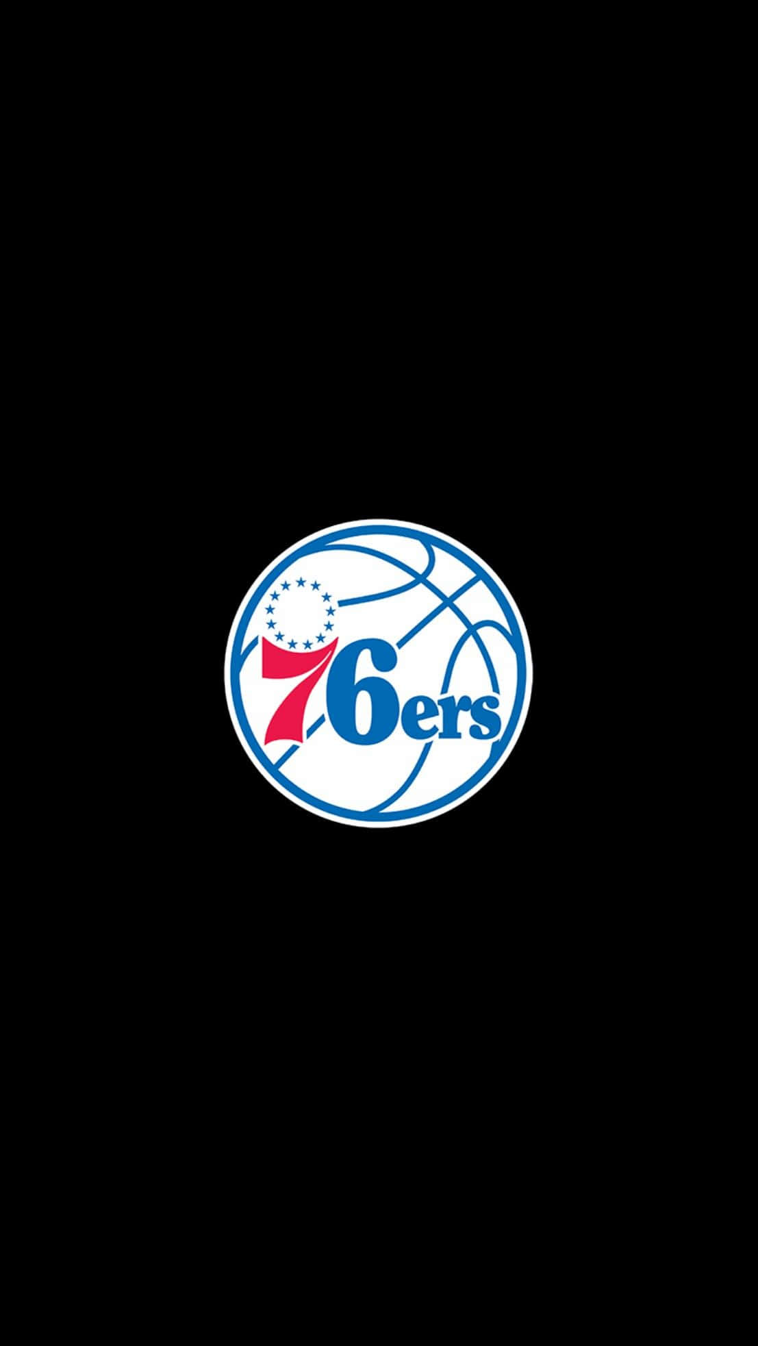 An Iphone Showing The Iconic Philadelphia 76ers Logo