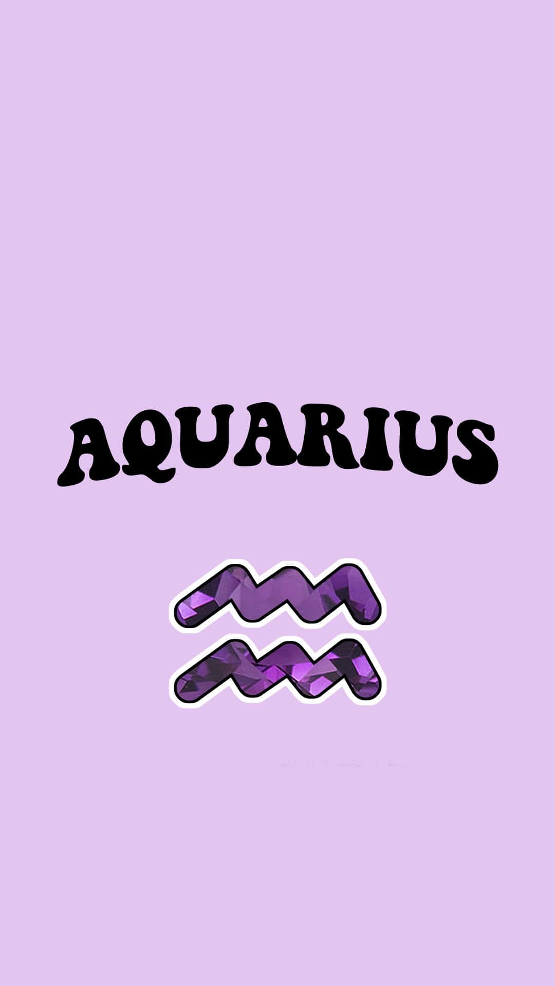Aquarius Zodiac Sign - A Purple Background With The Word Aquarius