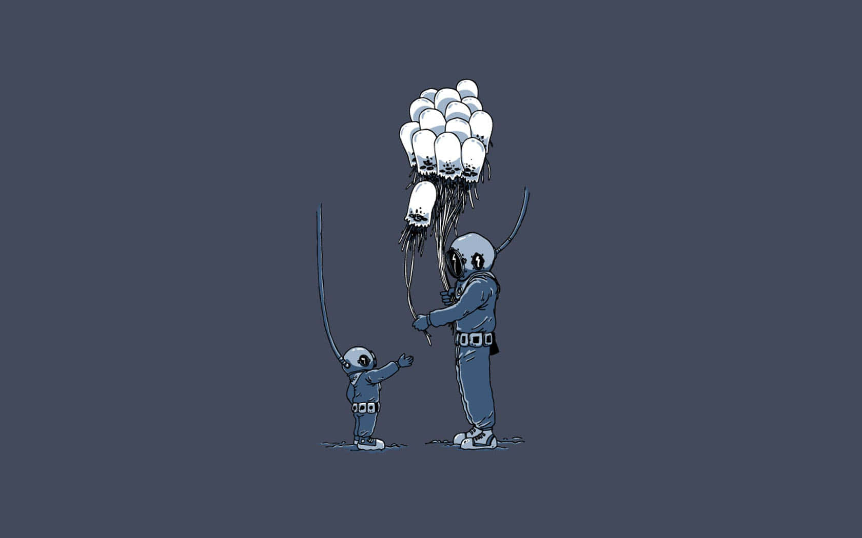 Astronautsand Skull Balloons