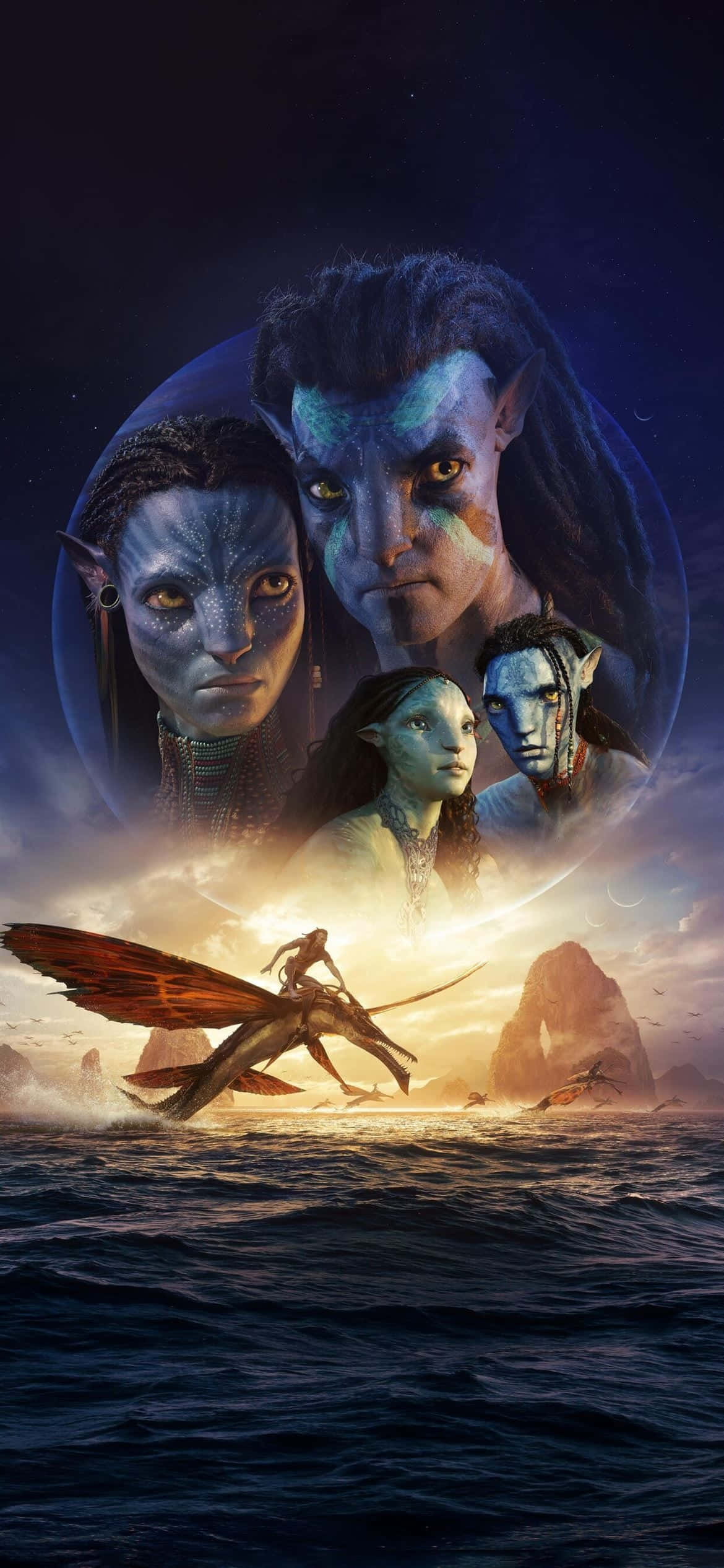 Avatar Movie Characters Ocean Backdrop