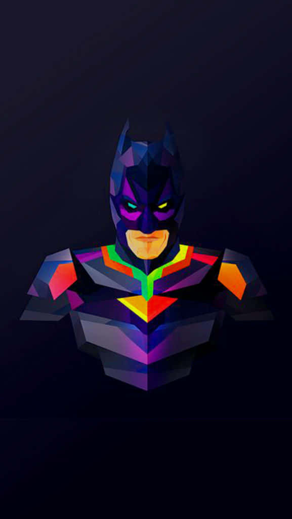 Batman In A Colorful Polygonal Design