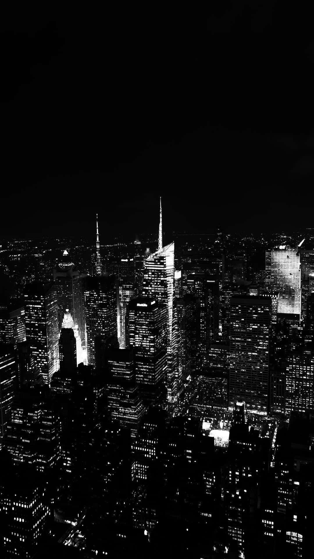 Black And White Photo Of The City Of New York