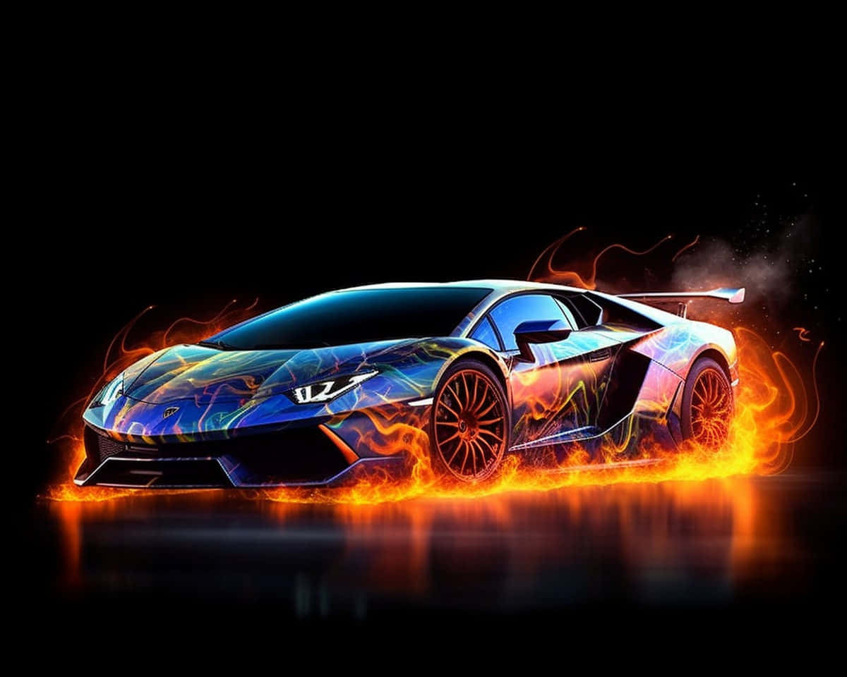 Blazing Lamborghini Artwork