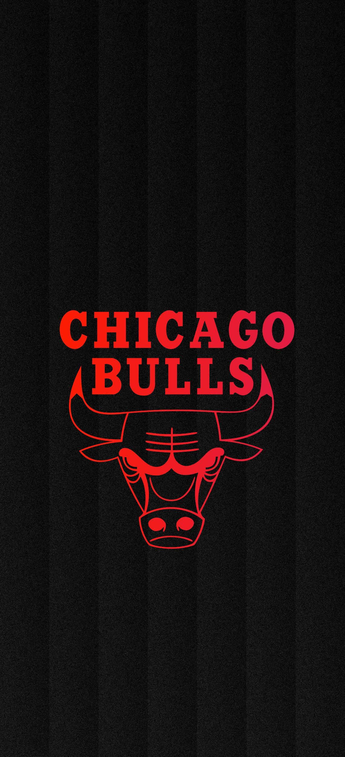 Chicago Bulls Logo On Striped Black Phone