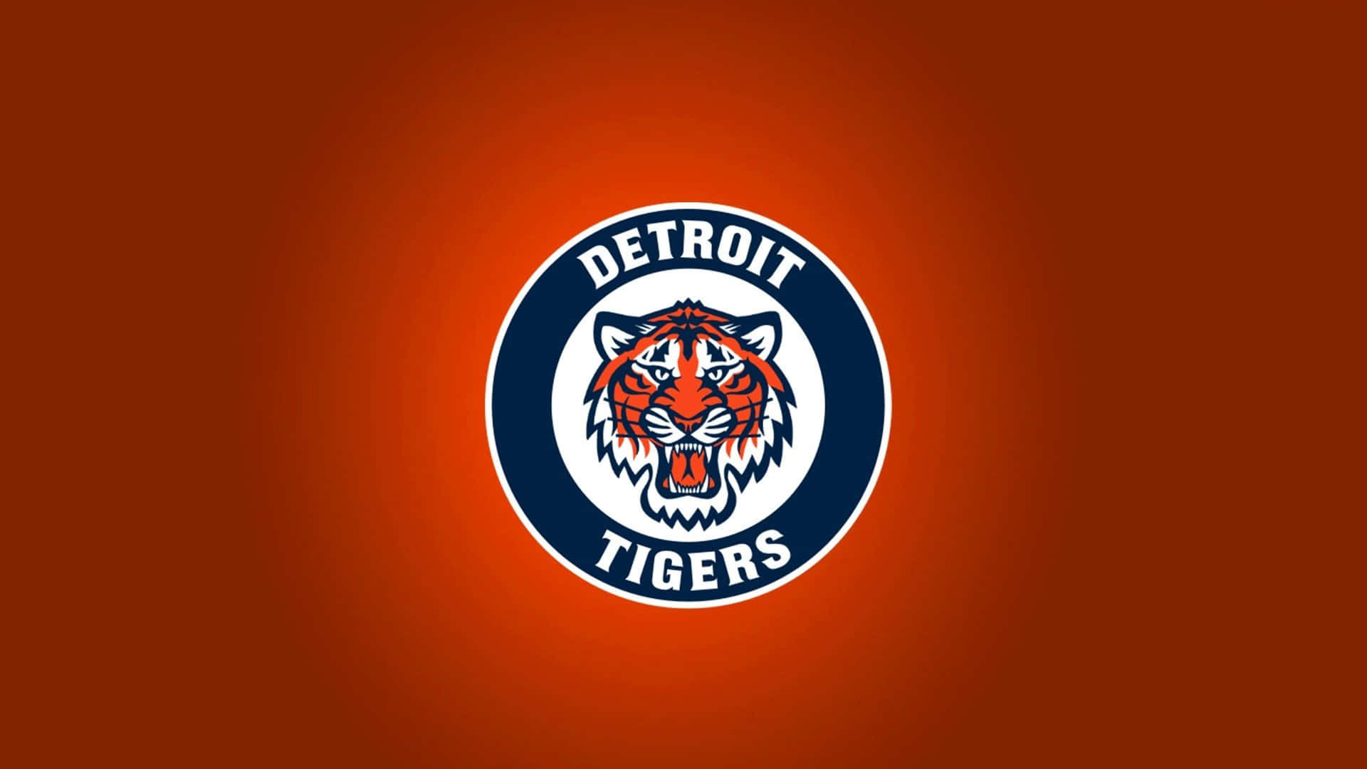 Circular Detroit Tigers Logo With Tiger Head