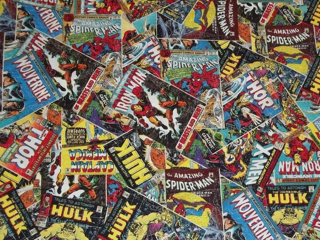 Comic Books Of Superhero Collage