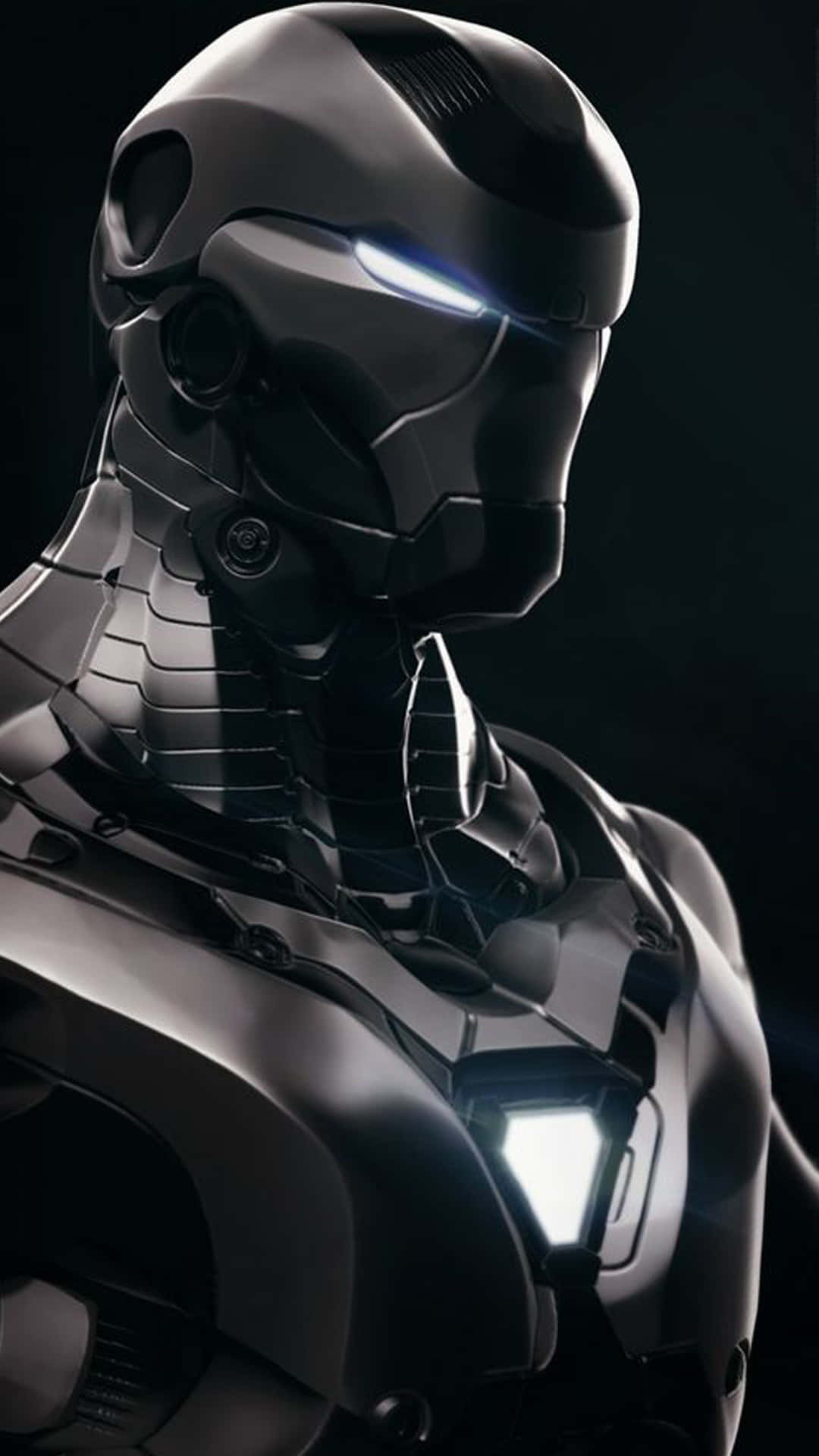 Cool Black Iron Man Close-up Look Iphone