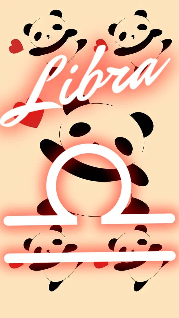 Cute Libra Zodiac With Pandas Graphic Design