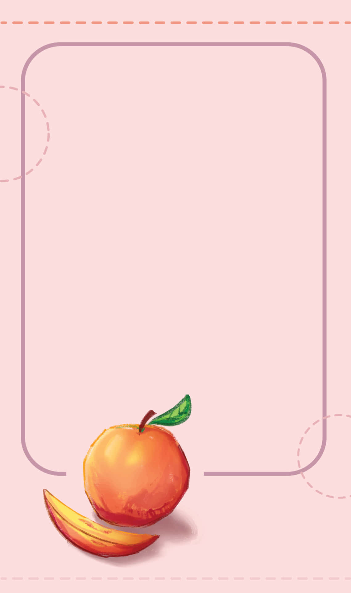 Cute Peach Frame Canvas
